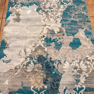 Brand New 5 X 7” Area Rug Non-Slip and Stain Resistant Living Room Bedroom NWT